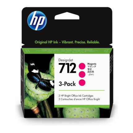 HP 712 Magenta DesignJet Ink Cartridge 3-Pack